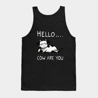 How are you Cow (Back Print) Tank Top